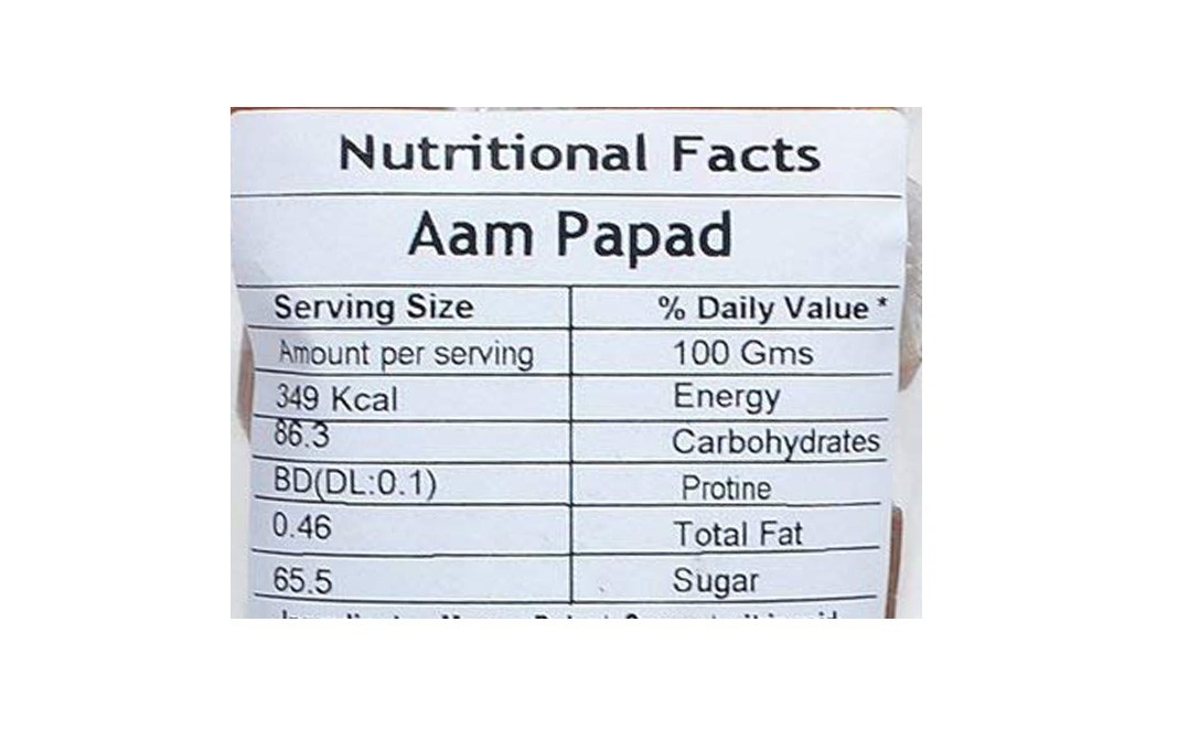 Leeve Dry fruits Aam Papad    Pack  400 grams